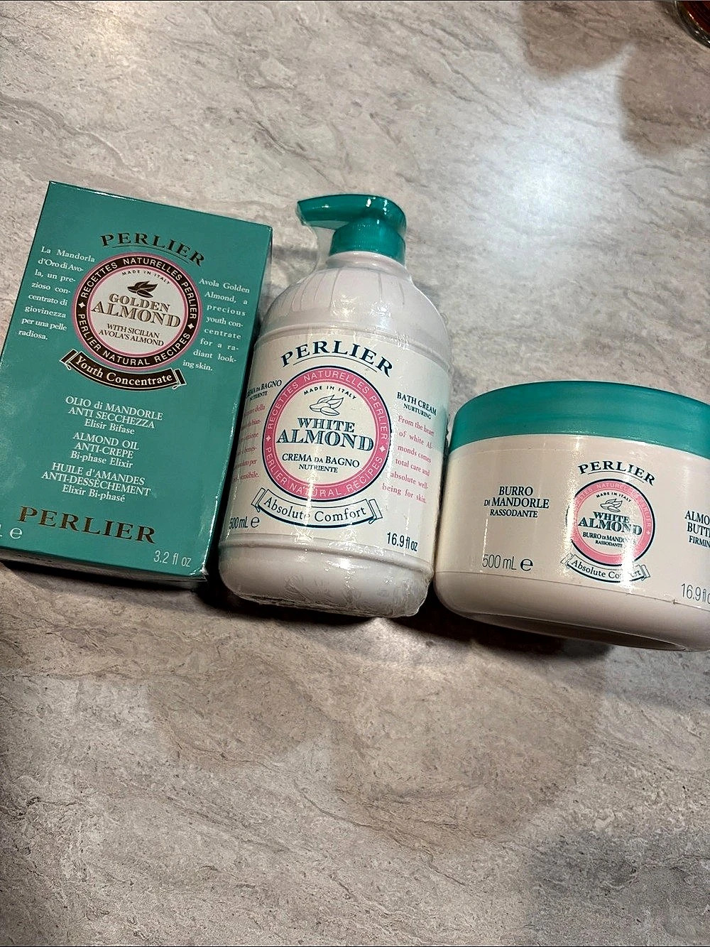 PERLIER White Almond Body Care Set NWT